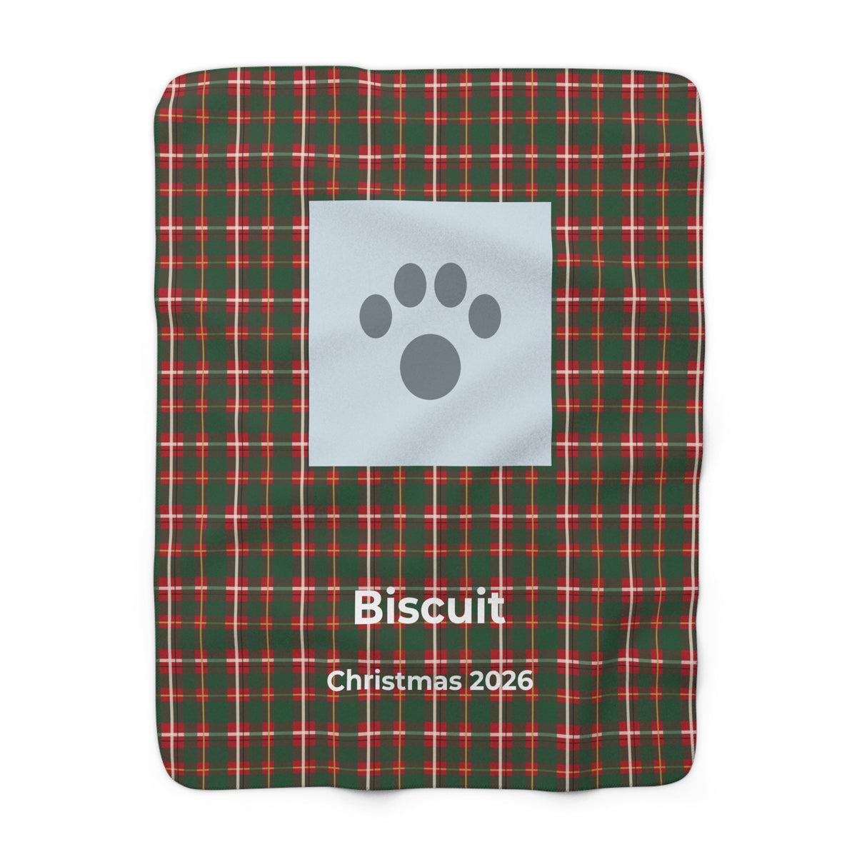 Custom Pet Photo Sherpa Blanket, Personalized Dog or Cat Face Blanket with Name, Cozy Christmas Gift for Pet Mom or Dad, Soft Throw