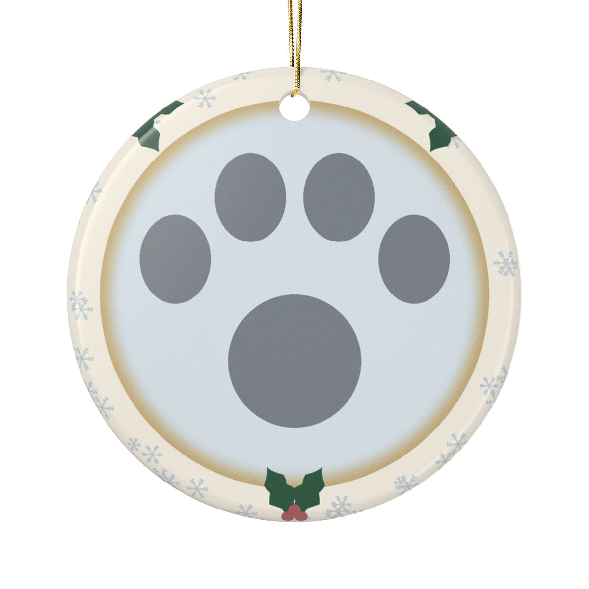 Custom Pet Photo Christmas Ornament, Two-Sided Ceramic, Dog or Cat Photo with Name and Year, Personalized Pet Memorial Gift 2026
