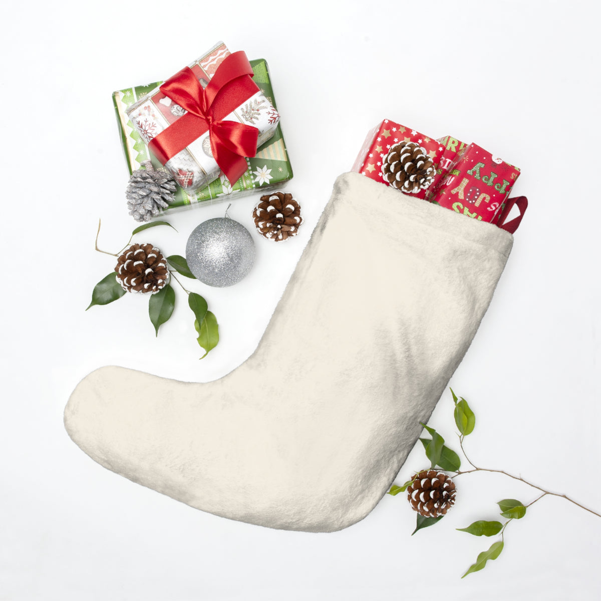 Custom Pet Photo Christmas Stocking – Personalized Dog & Cat Stocking with Name