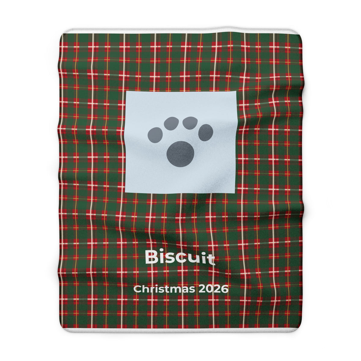 Custom Pet Photo Sherpa Blanket, Personalized Dog or Cat Face Blanket with Name, Cozy Christmas Gift for Pet Mom or Dad, Soft Throw