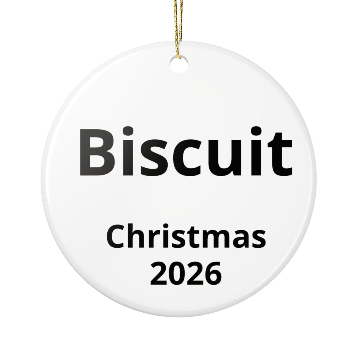 Custom Pet Photo Christmas Ornament, Two-Sided Ceramic, Dog or Cat Photo with Name and Year, Personalized Pet Memorial Gift 2026